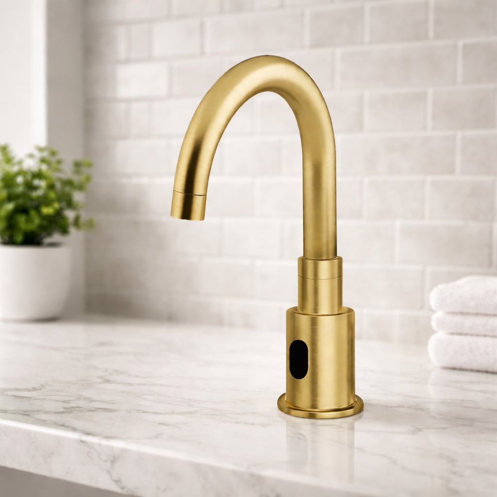 Fontana Brushed Gold Touchless Automatic Faucet